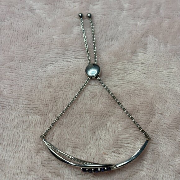 *LAST CHANCE* Kay Jewelers Blue Lab-Created Sapphire Bracelet Sterling Silver - Picture 3 of 4